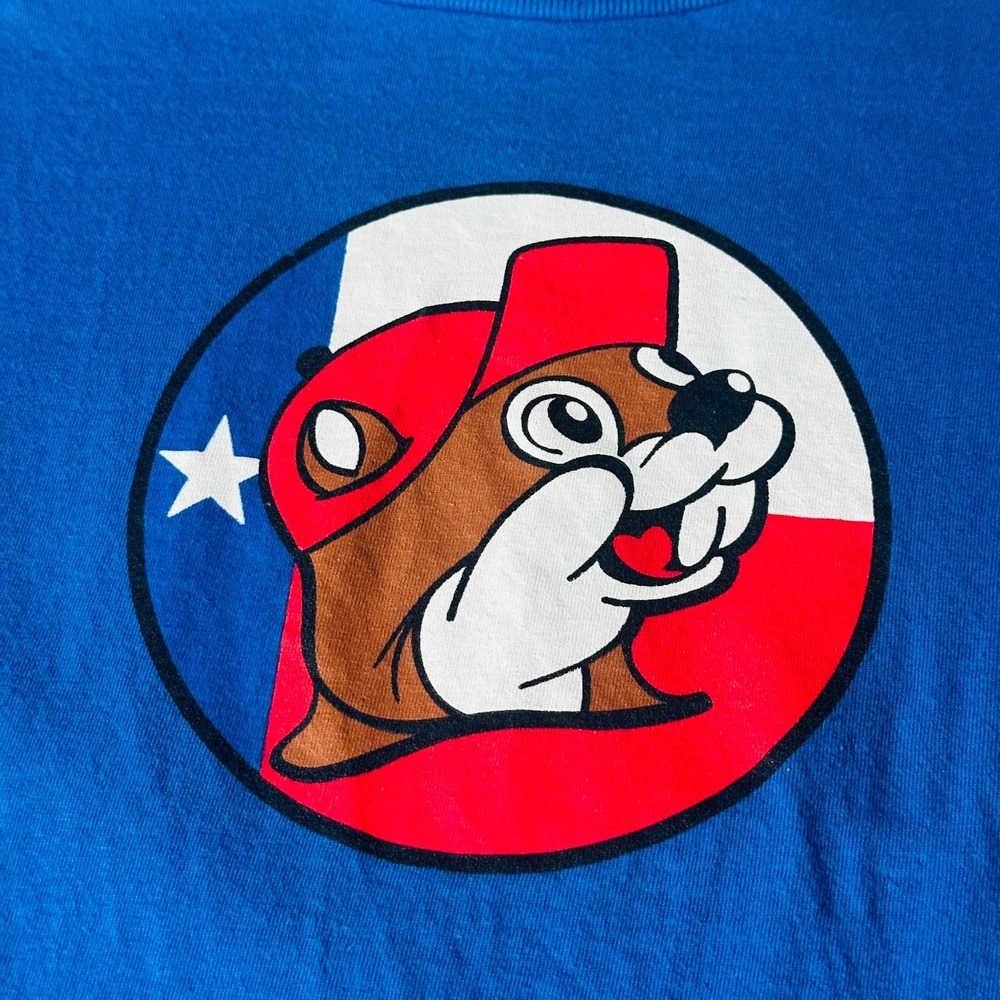 Buc-ee's Graphic T-Shirt Small Blue Don't Mess With Texas - 100% Cotton Bucees S